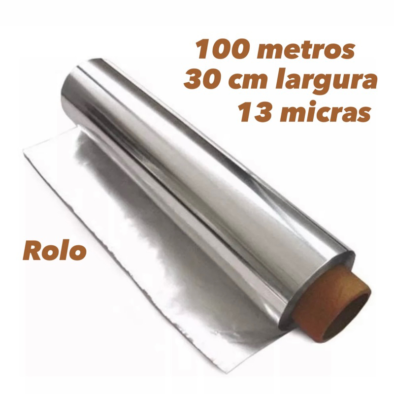 Rolo De Papel Alumínio 30 Cm X 100 Metros COM SERRILHA 13 micras OFF DARNEL em Oferta na Shopee