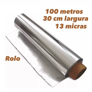 Rolo De Papel Alumínio 30 Cm X 100 Metros COM SERRILHA 13 micras OFF DARNEL em Oferta na Shopee