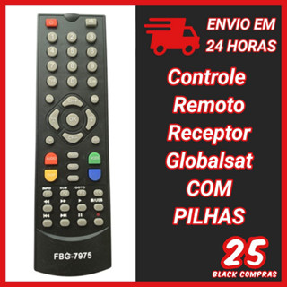 7975 CONTROLE REMOTO RECEPTOR GLOBALSAT GS240 (COM PILHAS)
