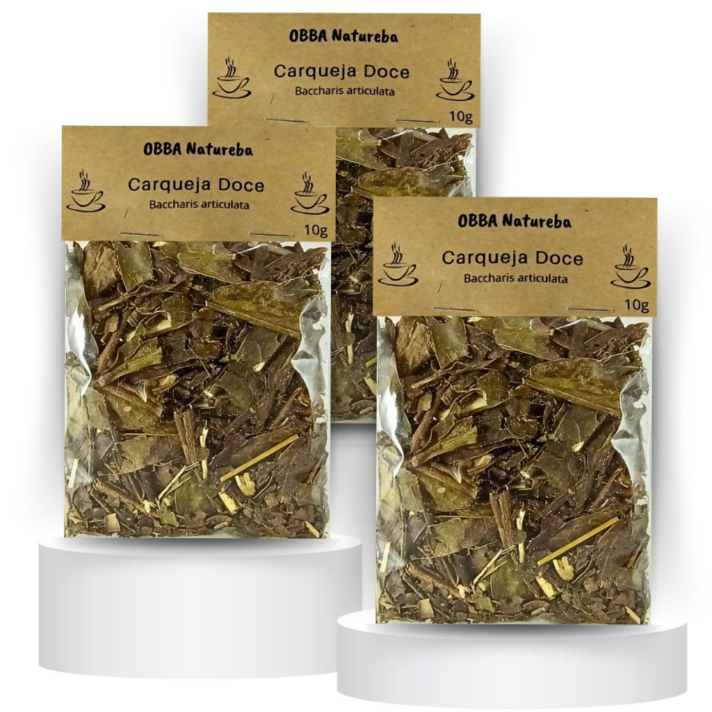 3 Pacotes Chá de Carqueja Doce | Verdadeira Carqueja Doce para Chá 100% Natural