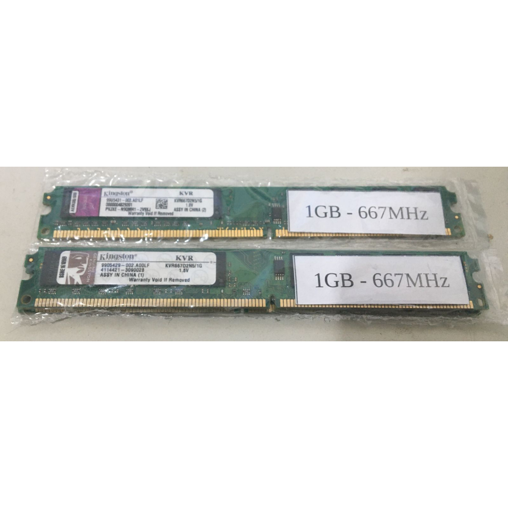 Memória Ram Low Profile 1gb Kingston Ddr2 667mhz