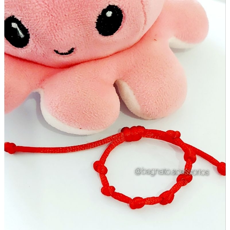 Pulseira de Proteção Vermelha 7 Nós para Bebê Recém Nascido até 2 anos - Fio de Cetim em Oferta na Shopee