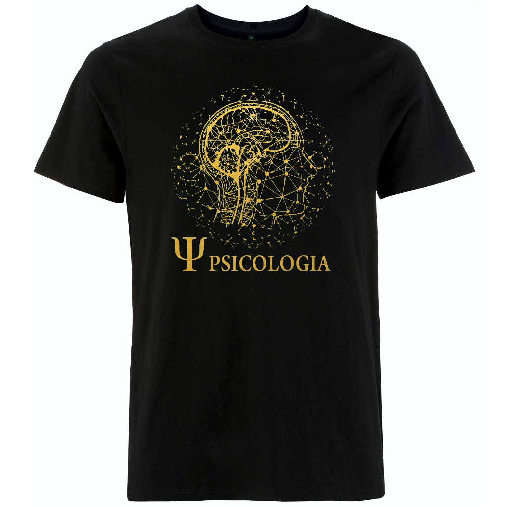 Camiseta Faculdade Curso de Psicologia Masculina, profissional essencial para o equilíbrio mental,100% algodão