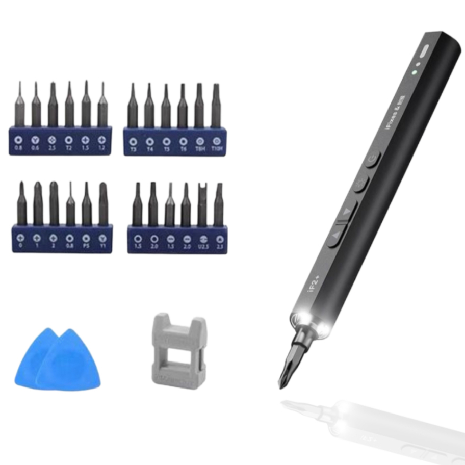 Kit Jogo Ferramenta Chave Magnética Precisão 24 Peças Reparos Compatível - Celular Iphone Android Videogame Console