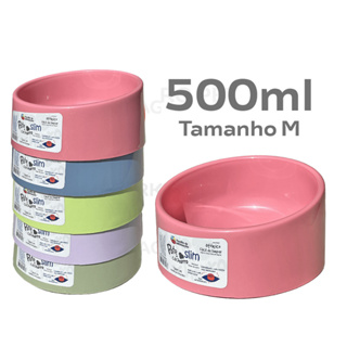 Pote Comedouro Bebedouro Slim Médio 500ml para Cachorro Família Estimação em Oferta na Shopee