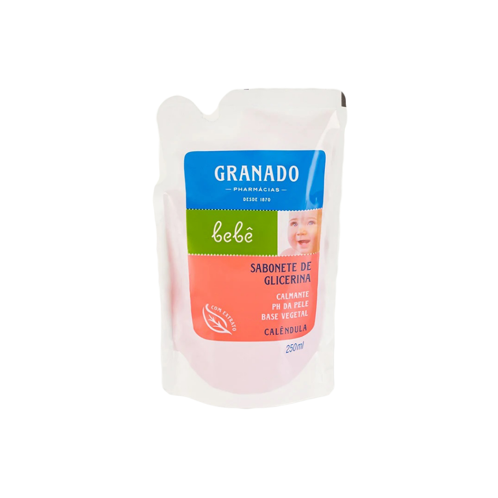 Refil Sabonete Líquido Glicerina Bebê Calêndula Granado 250ml - Ayame Alimentos