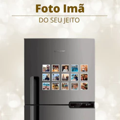 Foto Imã de Geladeira | Kit de imã de geladeira de 15 , 20, 30, 45 ou 60 unidades | 5x5 cm PERSONALIZADO