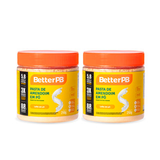 2x Pasta de Amendoim em Pó 210g Better PB - Baixa Caloria Dieta Diaria - Shakes Proteina