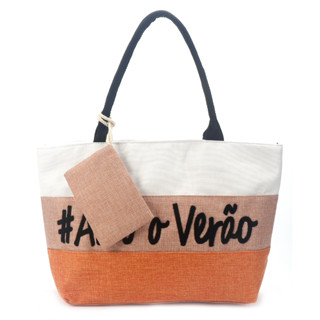 Bolsa de Verão Grande de Praia Revestida Internamente