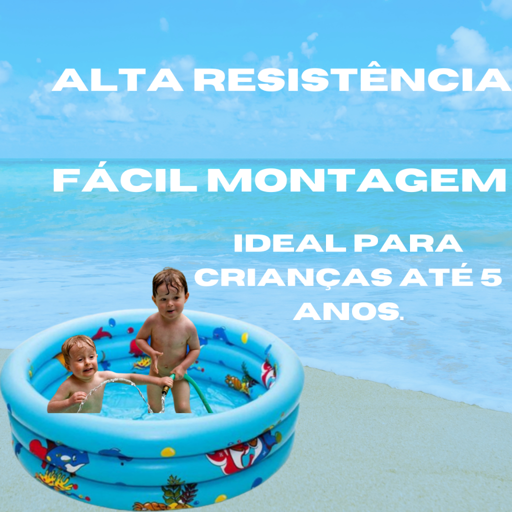 Piscina Infantil Inflável Bebe Redonda 60 Cm Piscina Praia Jardim