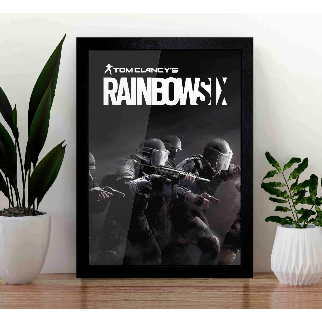 Quadro Rainbow Six A3 - com Acrílico Na Frente (Tamanho 45.5 X 33 Cm) Poster Tom Clancy's