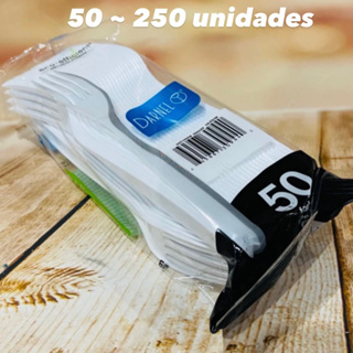 Kit 50~250 Garfo refeições descartável darnel reforçada BRANCO 18 cm// em Oferta na Shopee