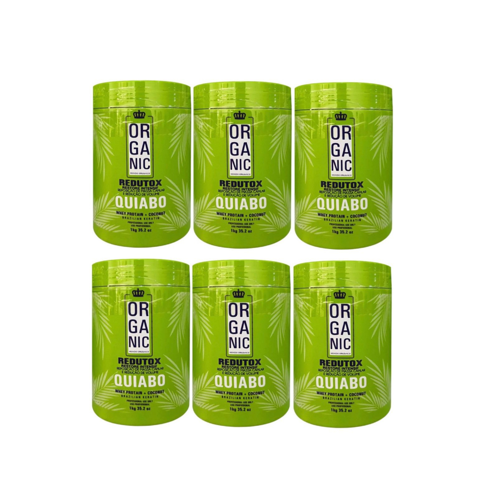 6 PRODUTOS PARA CABELO QUIABO ORGANIC  REDUTOX VOLUME 1KG CADA QUIABO MELHOR