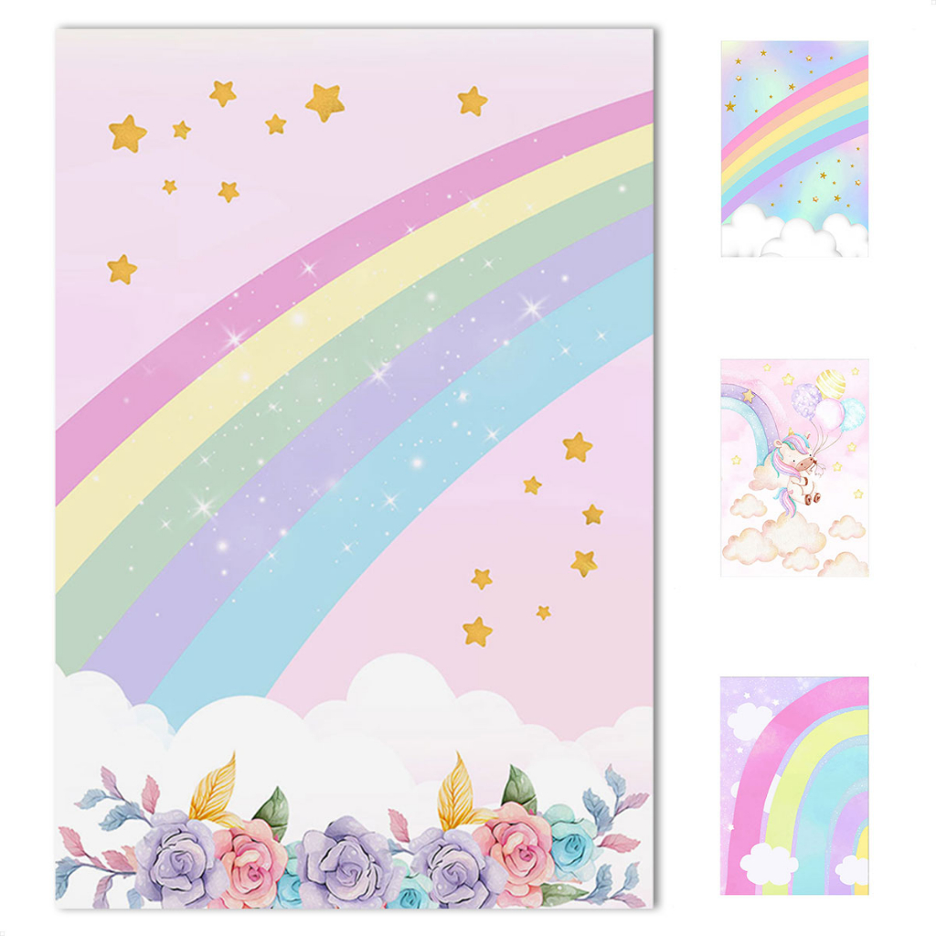 Painel Festa Unicórnio Retangular Vertical Sublimado Tecido 1,50x2,20m Decorativo em Oferta na Shopee