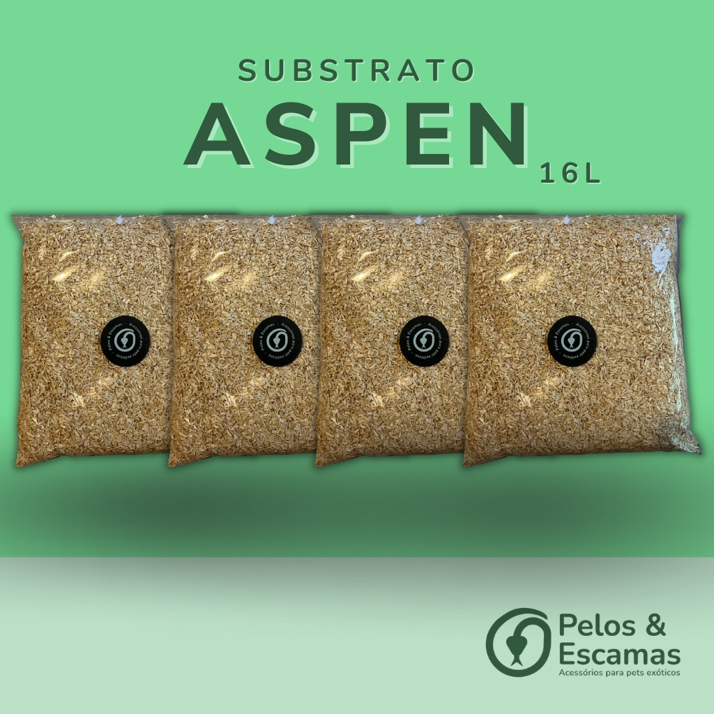Substrato Aspen 16 litros (2 kg) para Répteis e Roedores