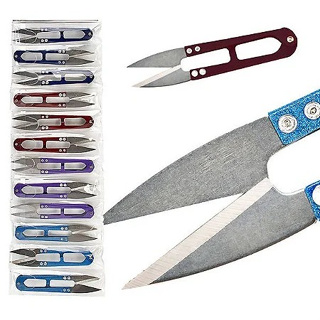 TESOURA DE ARREMATE CABO DE METAL - CARTELA C/12 UNID. em Oferta na Shopee