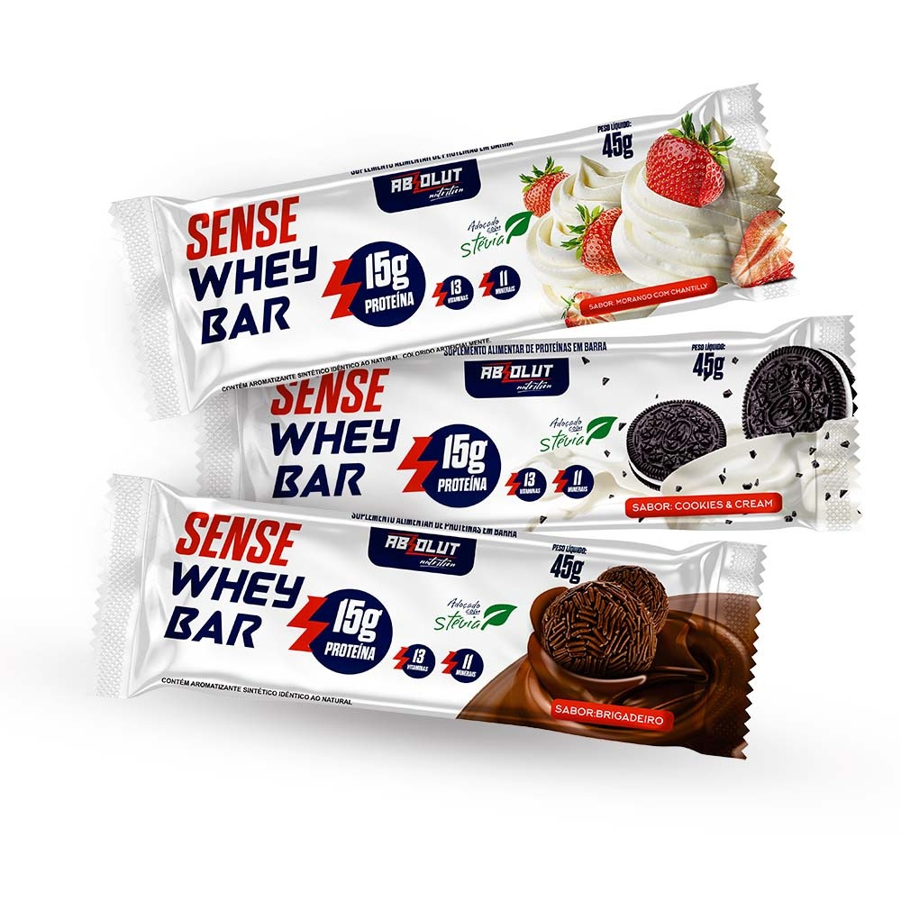 Barra de Proteína Unidade Sense Whey Bar - Absolut Nutrition