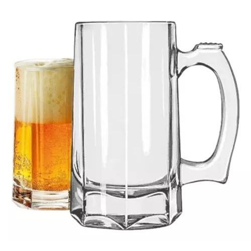 Kit Caneca de Chopp 6 Peças 380ml OutBack Detroit Zero Grau
