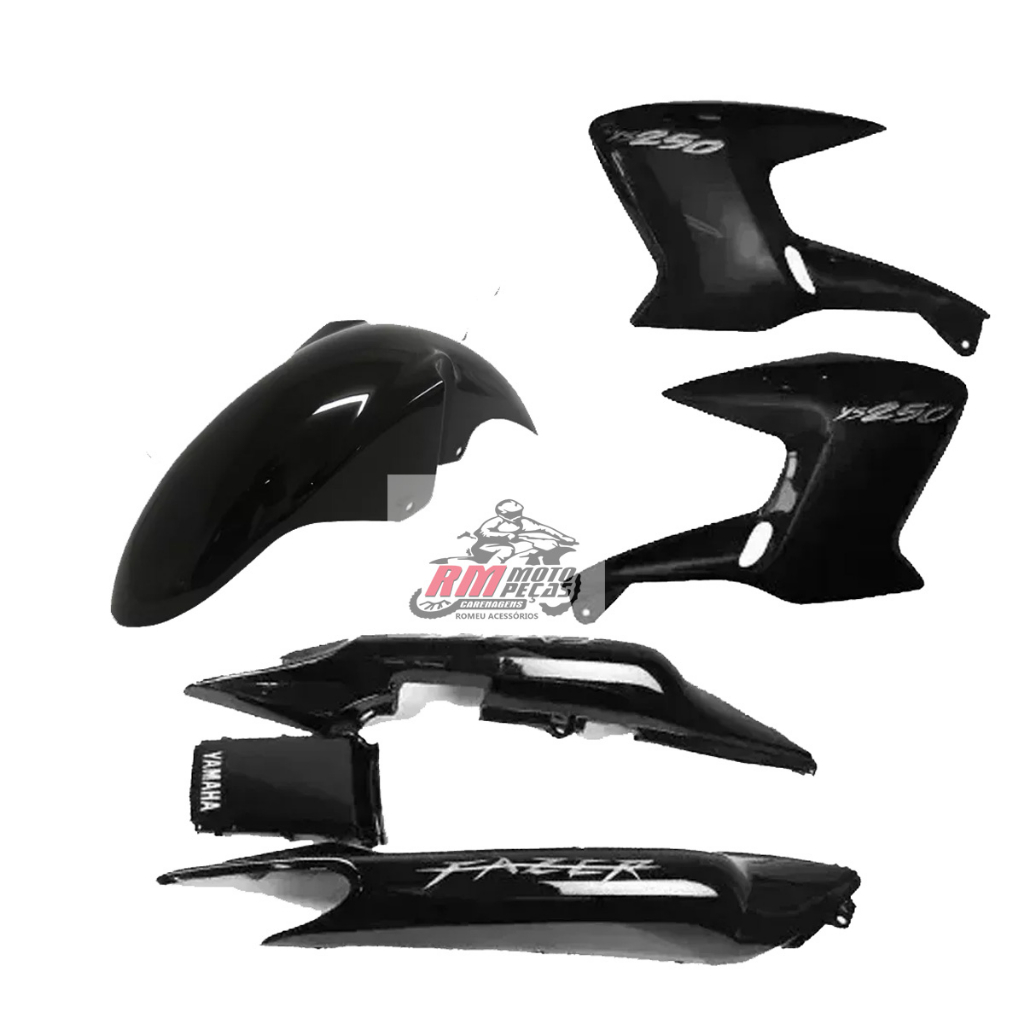 Aba tanque Rabeta completa Paralama Diant, completo adesivada fazer 250 preto 2008 em Oferta na Shopee