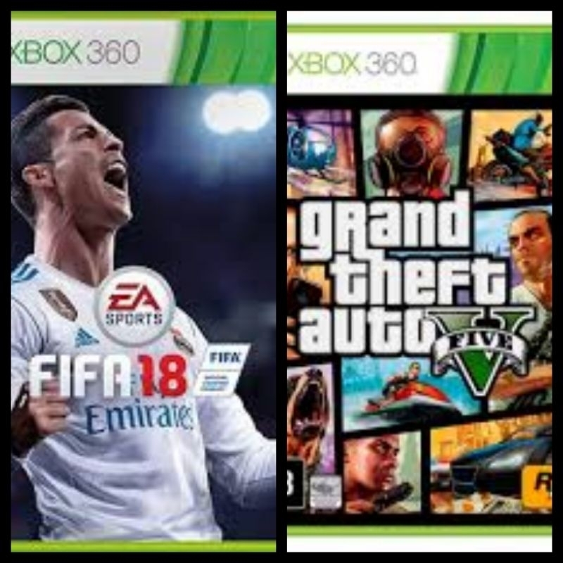 kit GTA v disco 2 e fifa 18 Xbox 360
