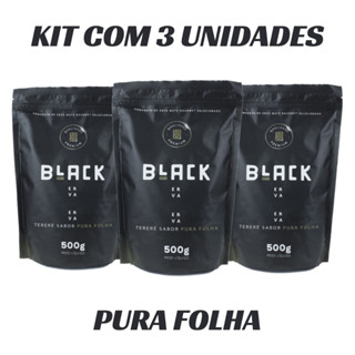 Kit Com 3 Pacotes de Erva Mate para Terere 500g  Black Erva