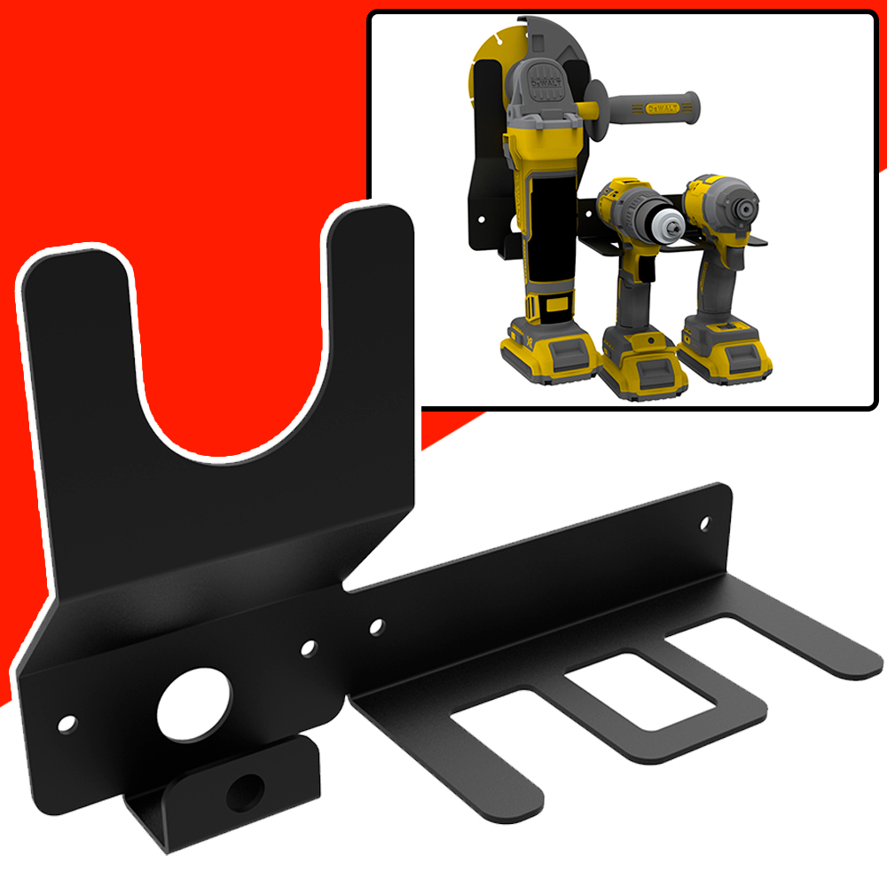 Suporte Esmerilhadeira E Parafusadeira Reforcado Metal Preto