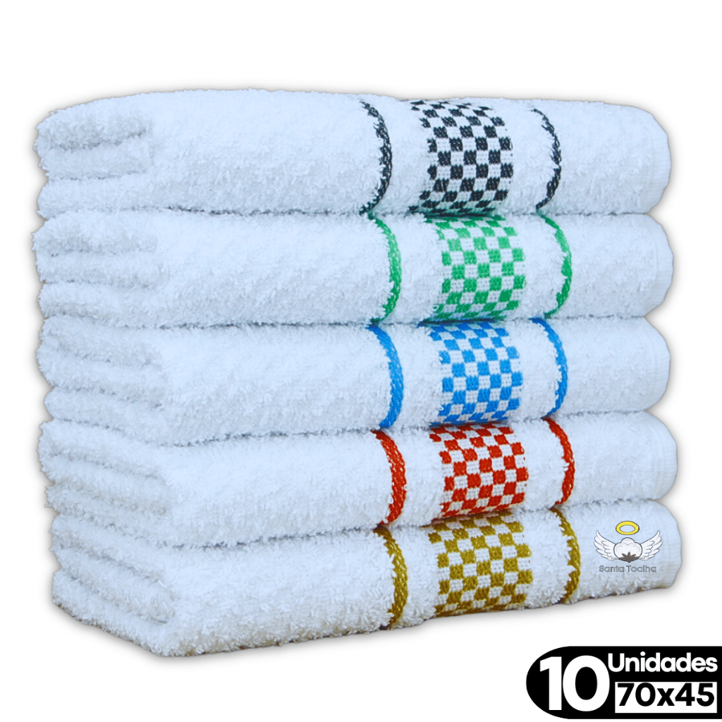 Kit 10 Panos de Prato Premium 45x70 Toalha de Copa Felpudo