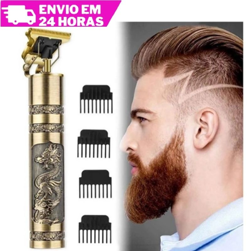 Máquina De Cortar Cabelo Para Barba Masculina Designer Aleatório Elétrico Profissional