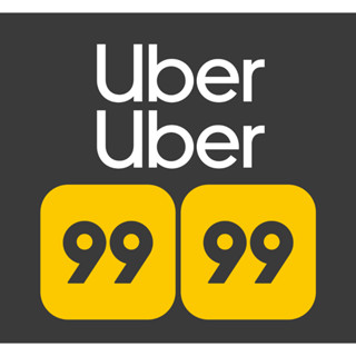 Kit 4 Adesivos 99 Uber Motorista de Aplicativo Carro Automotivo Taxi