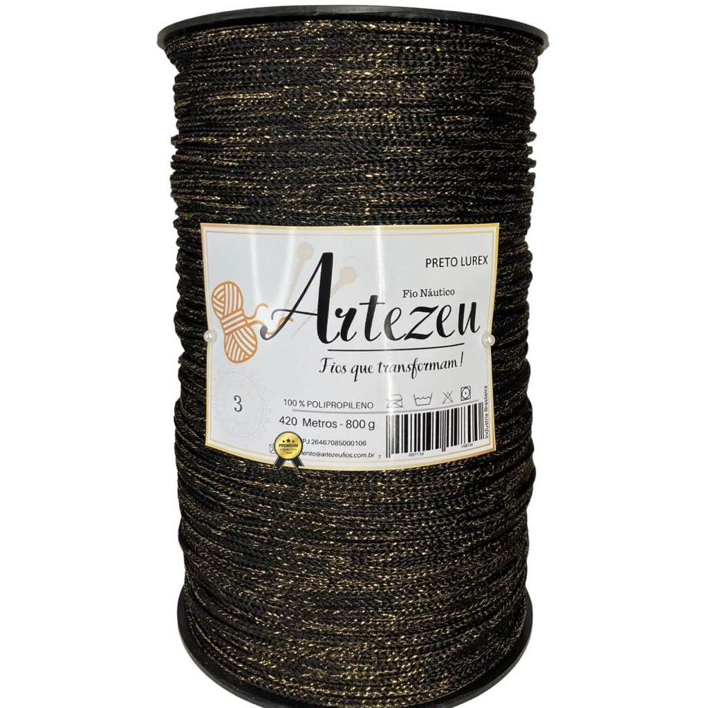 Fio Náutico 3/1 3mm - 800g com 500 metros Várias Cores artesã artesanato bolsa