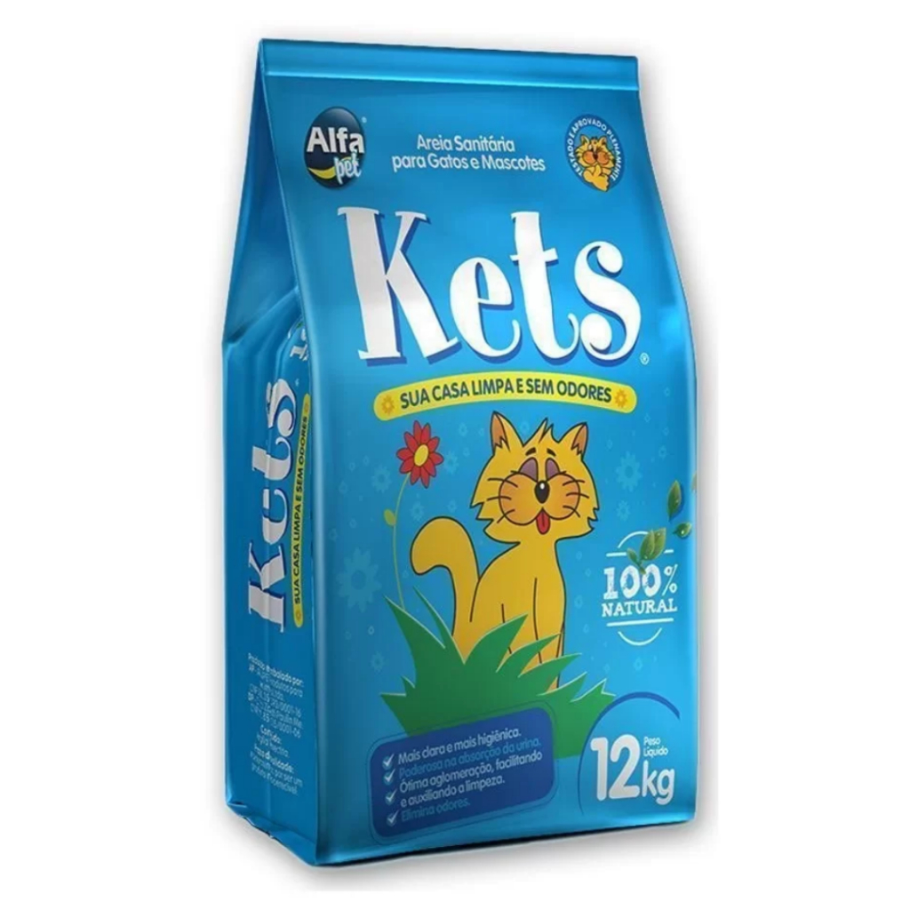 Areia Higiênica Kets para Gatos 12 kg em Oferta na Shopee