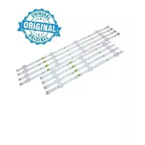 Kit Barra de LED Original Samsung TV UN43J5200AG UN43J5200 8 Barras Originais Em Alumínio