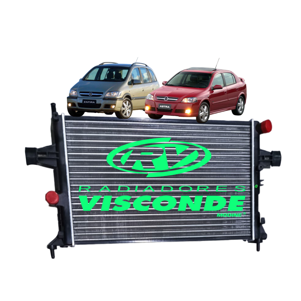 Radiador Visconde Astra Zafira 99 2001 2003 2005 2007 2008 Vectra 2006 2007 2008