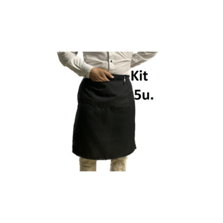 Kit 5 Avental De Saia C/Bolso Reforçado Cozinha Churrasqueiro Restaurante Uniforme em Oferta na Shopee