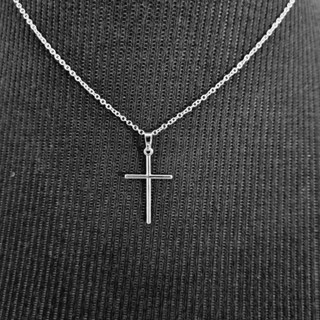 colar feminino masculino corrente cordao grumet 1,5mm pingente crucifixo joias unissex