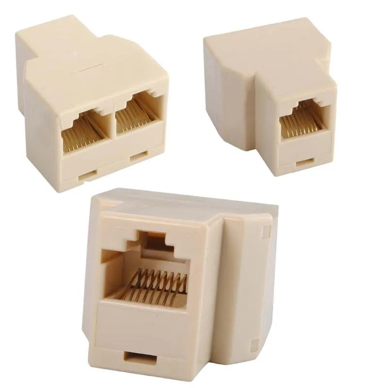 Adaptador Rj45 Duplo 1 Fêmea X 2 Fêmeas 1 Unidade