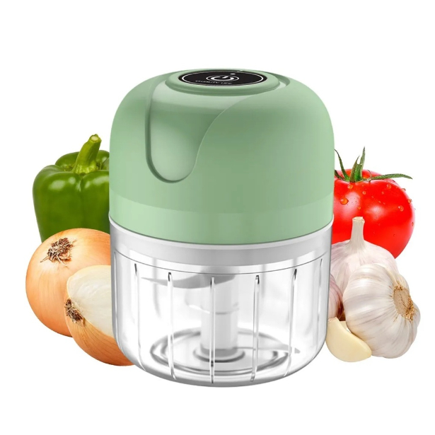 Mini Processador Moedor Elétrico Alho Sem Fio Alimentos Usb