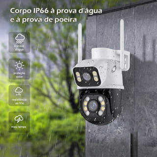 Câmera de Segurança WiFi Dual 1080P 2MP Câmera Dupla WiFi para Alarme De Detecção De Segurança Doméstica Intercomunicador Bidirecional APP Câmera Web