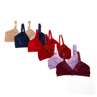 Kit 10 Sutiã Sem Bojo Plus Size Reforçado Com Renda Microfibra