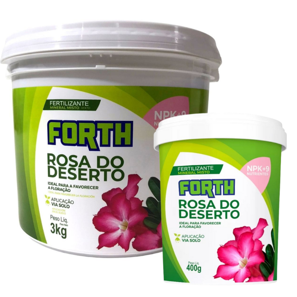 Adubo Fertilizante Mineral Forth Rosa Do Deserto 3kg/400g