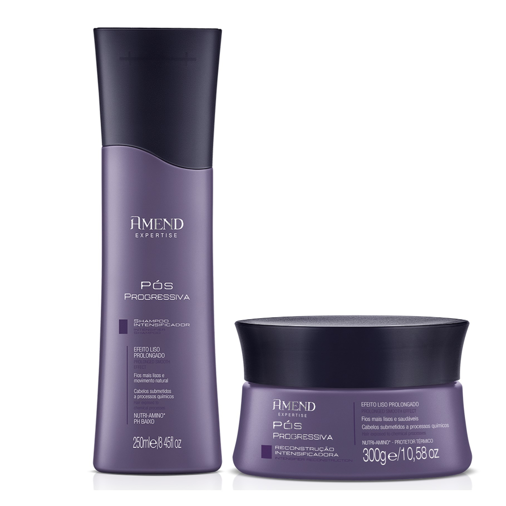 Amend kit Pós Progressiva Shampoo 250ml + Mascara 250ml