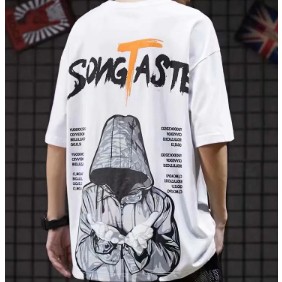 Camiseta Streetwear Songtaste Mano Capuz Moda de Rua Novo!