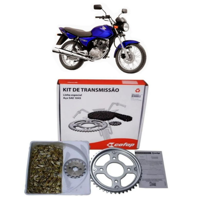 Kit Relação Transmissão Tração Honda Cg Titan Fan 150 2004 à 2015 Original Cofap