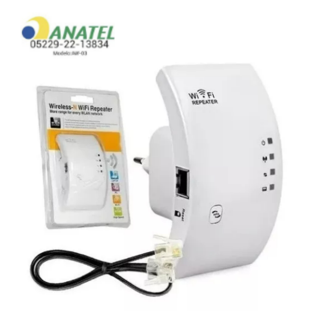 Repetidor wireless amplificador de sinal Expansor Rede wifi Homologação Anatel