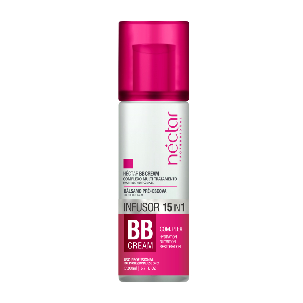 Néctar Professional 15 in 1 BB Cream Capilar Finalizador para Escova e Prancha 200ML
