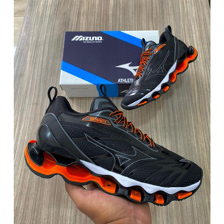 Tênis Wave Prophecy 11 Pro 11 Preto e Laranja Masculino Academia Caminhada