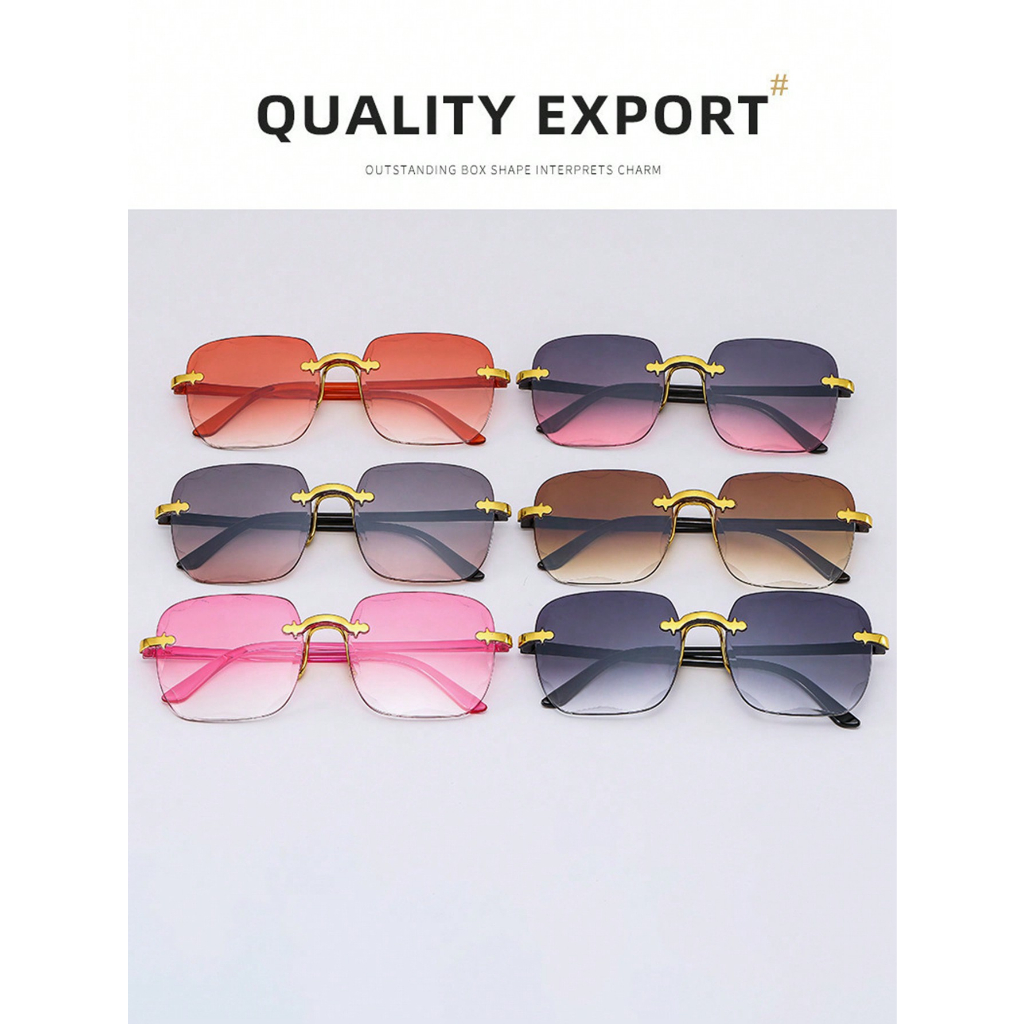 Óculos de sol feminino/masculino sem bordas