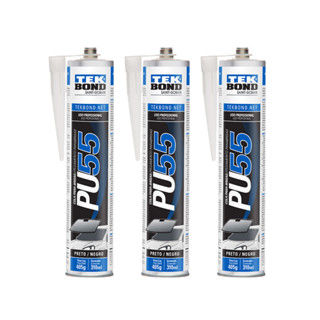Kit 3 PU55 - Cola Para-Brisas -Preto 405G 310Ml - Tekbond