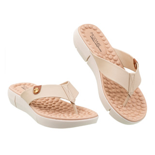Chinelo de Dedo Creme Preto Pêssego Feminino Tamanco Salto Médio Esporão Macio Modare Original Rasteira Sandália Palmilha Massageadora com Bolhas Ortopédico