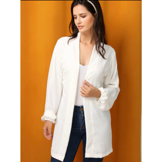 Casaquinho Cardegan De Manga longa Tecito Duna gg em Oferta na Shopee